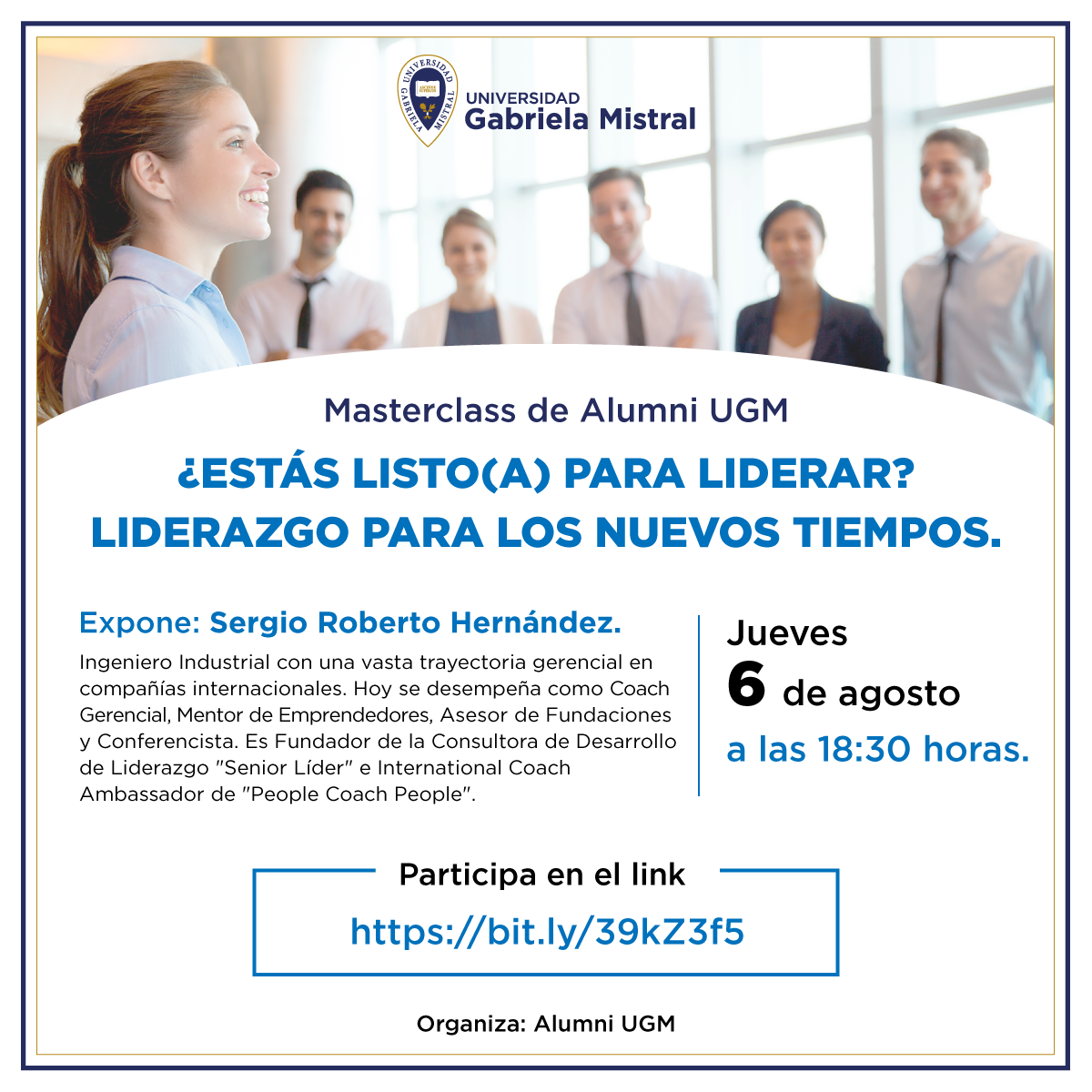 Imagen de la noticia: Alumni UGM imparte masterclass online con la participación de reconocido coach gerencial