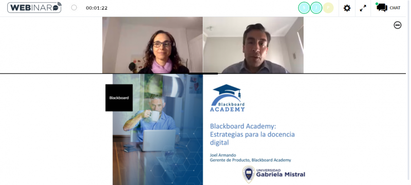 Foto 1 de 4: Product Manager de Blackboard Academy participa en webinar de Postgrados UGM