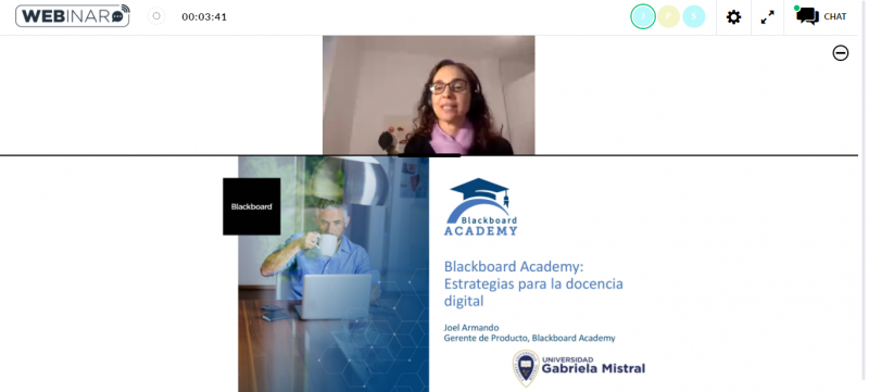Foto 2 de 4: Product Manager de Blackboard Academy participa en webinar de Postgrados UGM