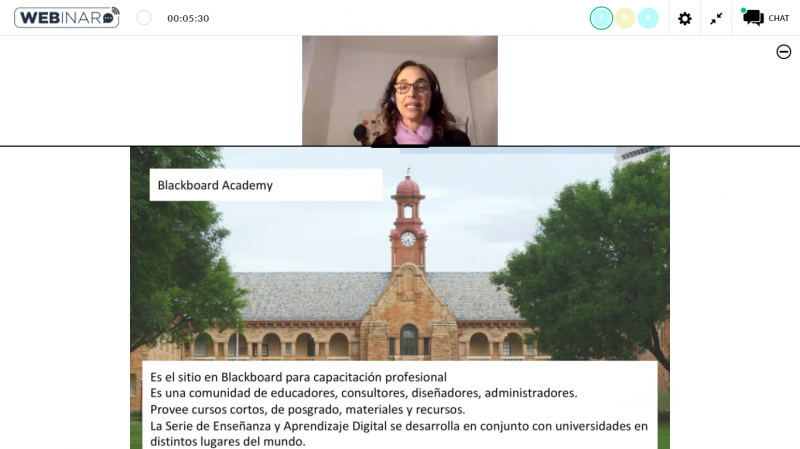 Foto 3 de 4: Product Manager de Blackboard Academy participa en webinar de Postgrados UGM