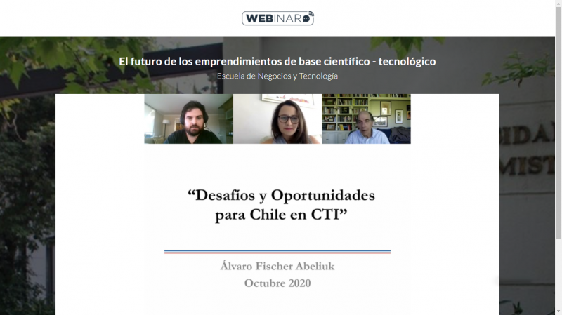 Foto 1 de 3: Presidente del CNID participa en charla virtual organizada por alumnos de Ingeniería Comercial