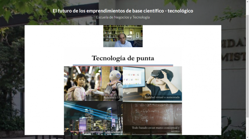 Foto 2 de 3: Presidente del CNID participa en charla virtual organizada por alumnos de Ingeniería Comercial