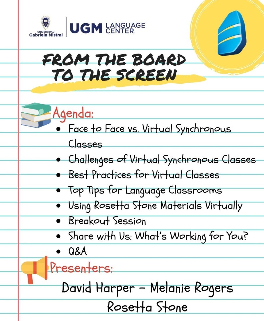 Imagen de la noticia: UGM Language Center realizó el workshop: “From the board to the screen”