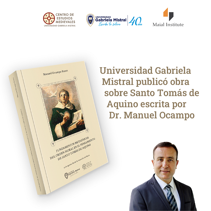 Imagen de la noticia: Universidad Gabriela Mistral publicó obra sobre Santo Tomás de Aquino escrita por Dr. Manuel Ocampo