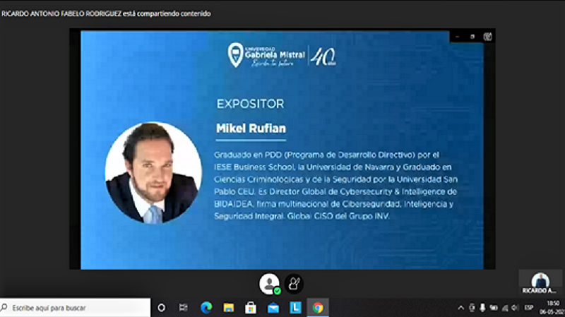 Foto 4 de 7: Webinar sobre ciberseguridad abordó amenazas virtuales a personas y organizaciones