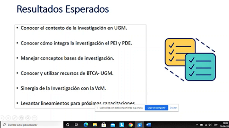 Foto 4 de 4: Dirección de Investigación y Doctorados UGM finalizó capacitación para académicos