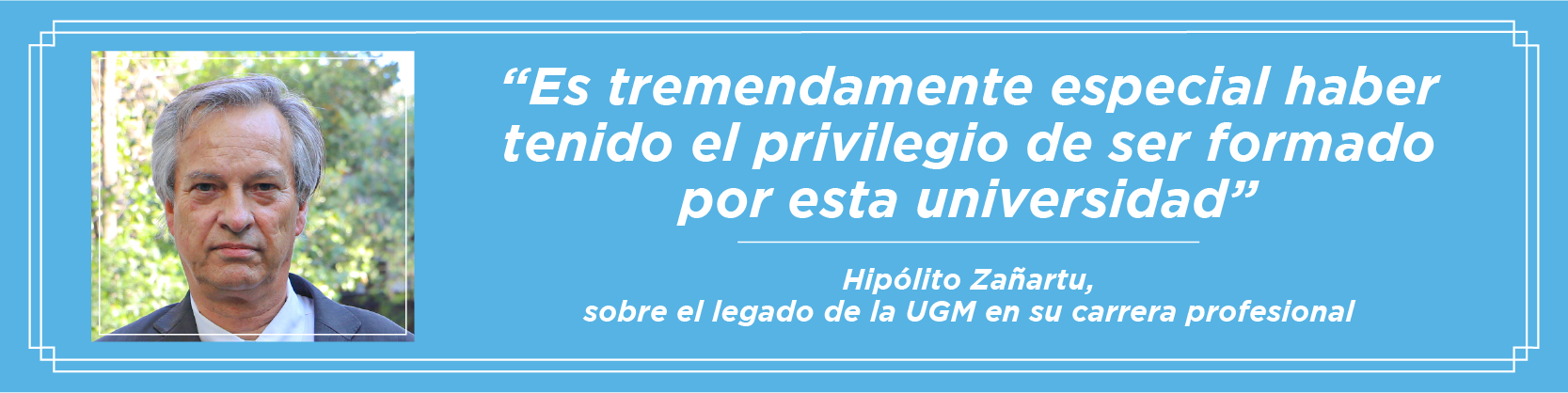Imagen de la noticia: U. Gabriela Mistral entregó la medalla “40 Años UGM” a su ex Rector Hipólito Zañartu, por su destacado aporte a la institución