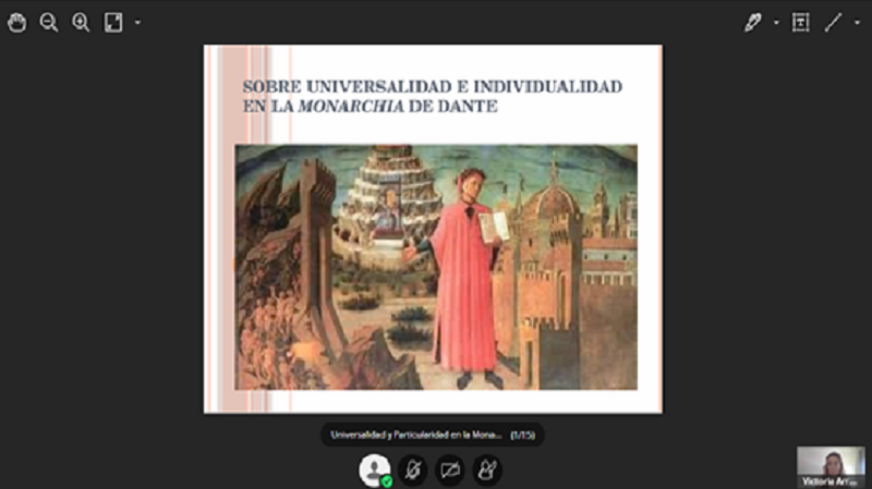 Foto 1 de 6: Seminario Permanente del Centro de Estudios Medievales cerró su ciclo de conferencias 2021 abordando la filosofía política de Dante Alighieri