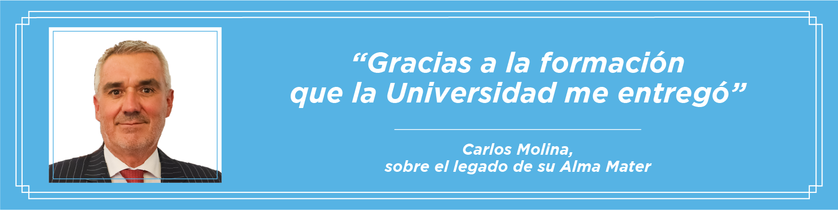 Imagen de la noticia: Egresado de Derecho de la U. Gabriela Mistral Carlos Molina recibió medalla “40 Años UGM”