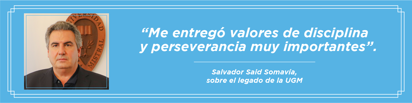 Imagen de la noticia: Universidad Gabriela Mistral distinguió con la medalla “40 Años UGM” al egresado Salvador Said