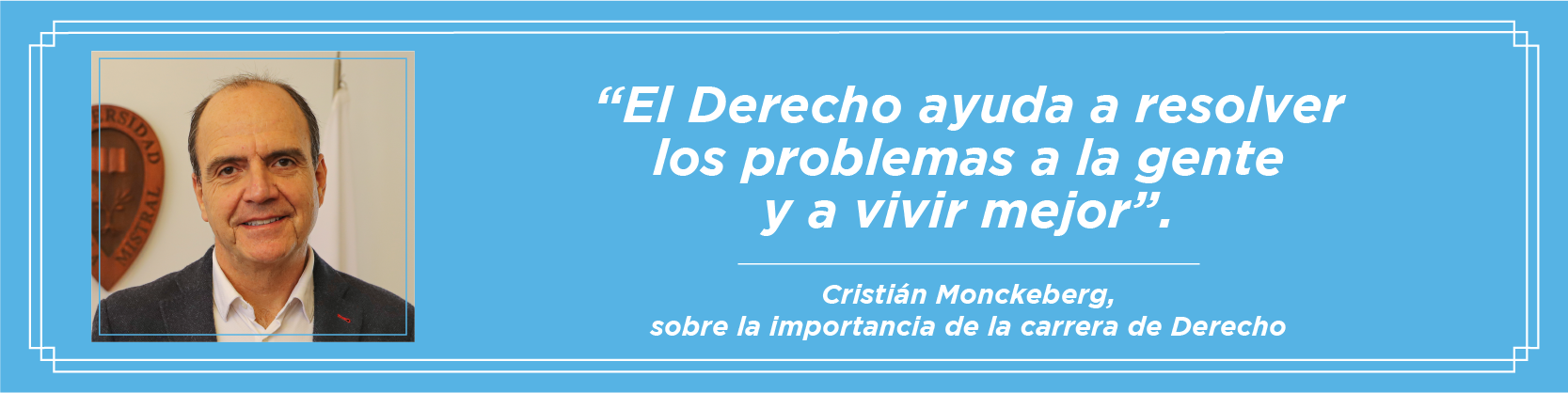 Imagen de la noticia: Egresado de Derecho de la U. Gabriela Mistral Cristián Monckeberg recibió medalla “40 Años UGM”