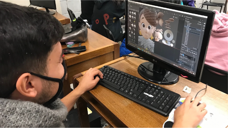 Foto 4 de 7: Marco Mendoza, destacado artista en 3D, dictó Master Class a estudiantes de Animación Digital UGM