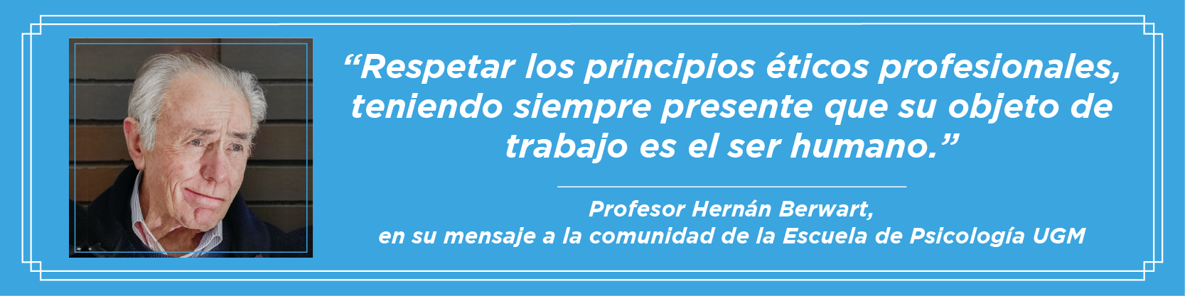 Imagen de la noticia: Universidad Gabriela Mistral entregó medalla “40 Años UGM” a Hernán Berwart, ex académico de la Escuela de Psicología