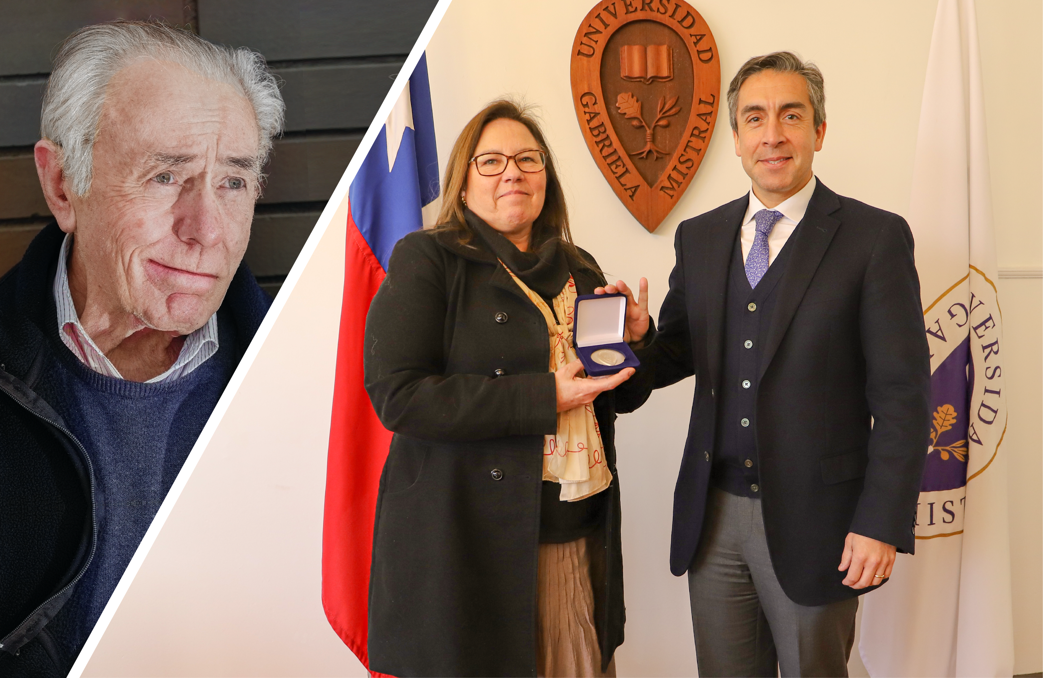 Imagen de la noticia: Universidad Gabriela Mistral entregó medalla “40 Años UGM” a Hernán Berwart, ex académico de la Escuela de Psicología