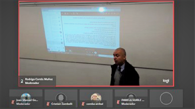 Foto 2 de 7: Estudiantes de Derecho UGM y de la Universidad de Morón de Argentina participaron en clase híbrida simultánea