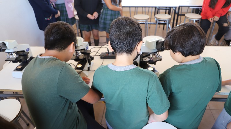 Foto 1 de 8: Colegio Los Pinos de San Bernardo inauguró Laboratorio de Ciencias con donación de UGM