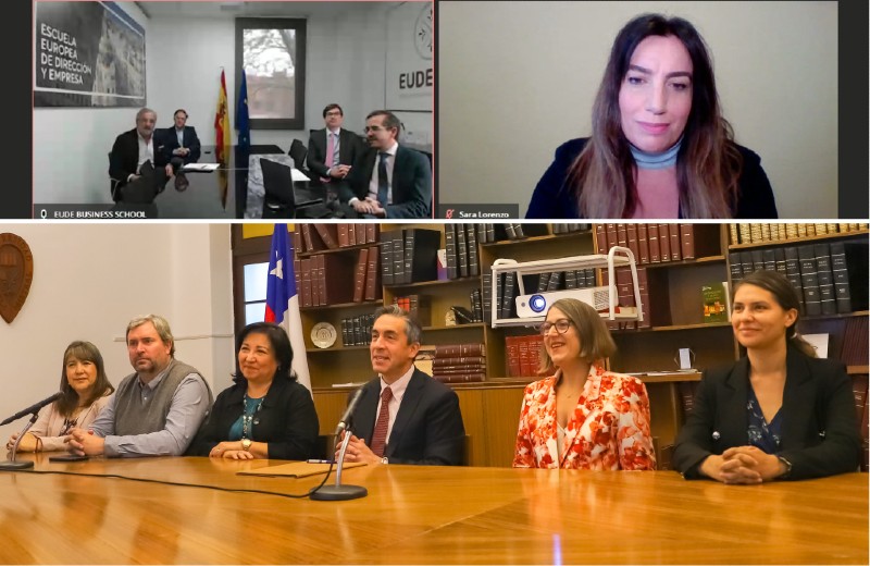 Imagen de la noticia: Universidad Gabriela Mistral firmó convenio de colaboración con la EUDE Business School para impulsar programas de postgrados