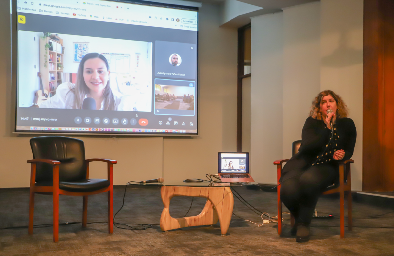 Imagen de la noticia: Francisca Chacón, egresada de Diseño UGM participó de conversatorio junto a la Escuela de Diseño y Artes Digitales