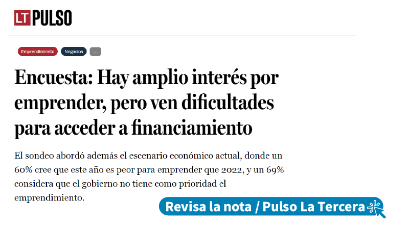 Imagen de la noticia: La Tercera destacó resultados de la tercera versión de la Encuesta Ecosistema Emprendedor UGM / B&W