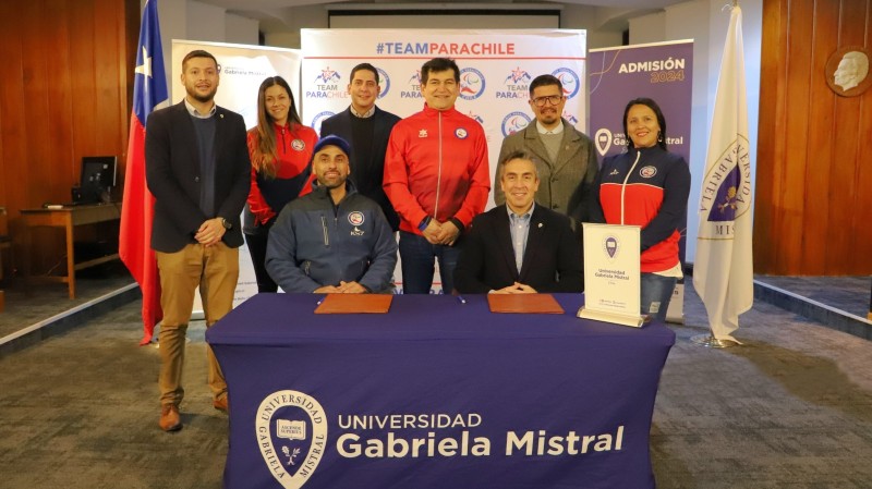 Foto 1 de 3: Comité Paralímpico de Chile (COPACHI) firmó convenio con la Universidad Gabriela Mistral