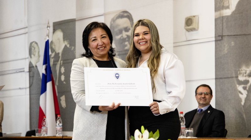Foto 34 de 57: Galería fotográfica (Primera Parte): Ceremonia de Titulación UGM Año Académico 2023 Escuela de Diseño y Artes Digitales, Psicología, Ciencias de la Salud, Educación y Magísteres