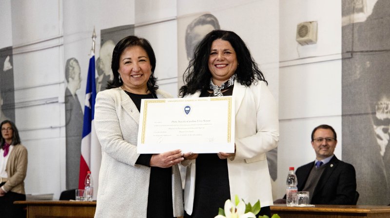 Foto 38 de 57: Galería fotográfica (Primera Parte): Ceremonia de Titulación UGM Año Académico 2023 Escuela de Diseño y Artes Digitales, Psicología, Ciencias de la Salud, Educación y Magísteres