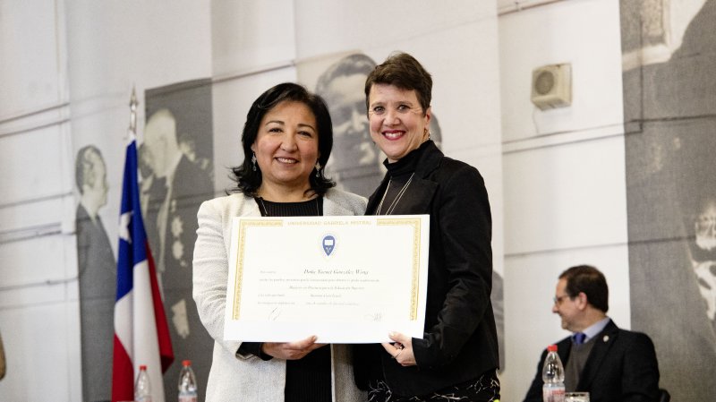 Foto 39 de 57: Galería fotográfica (Primera Parte): Ceremonia de Titulación UGM Año Académico 2023 Escuela de Diseño y Artes Digitales, Psicología, Ciencias de la Salud, Educación y Magísteres