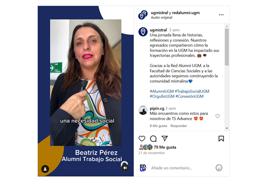 Imagen de la noticia: Encuentro Alumni UGM: Trabajo Social y la vocación, impacto y comunidad