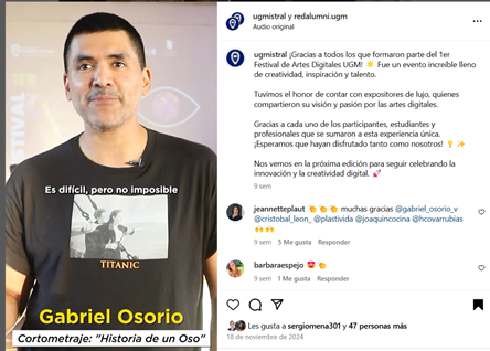 Imagen de la noticia: Estrellas chilenas de la animación brillaron en el Primer Festival de Artes Digitales UGM