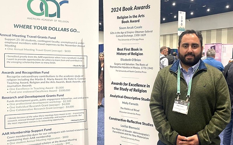 Imagen de la noticia: Estudiante de Licenciatura en Historia UGM participó en encuentro académico internacional sobre estudios de la religión