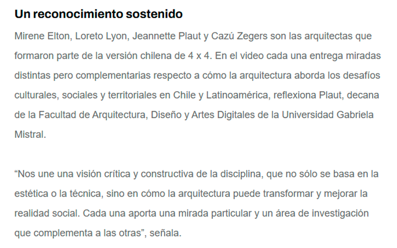 Imagen de la noticia: Diario Financiero destacó participación de Decana Jeannette Plaut en Bienal de Venecia 2025