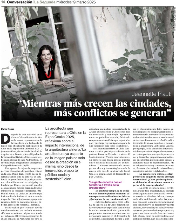 Imagen de la noticia: Video: Decana UGM Jeannette Plaut es la encargada del diseño del Pabellón de Chile en Expo Osaka 2025