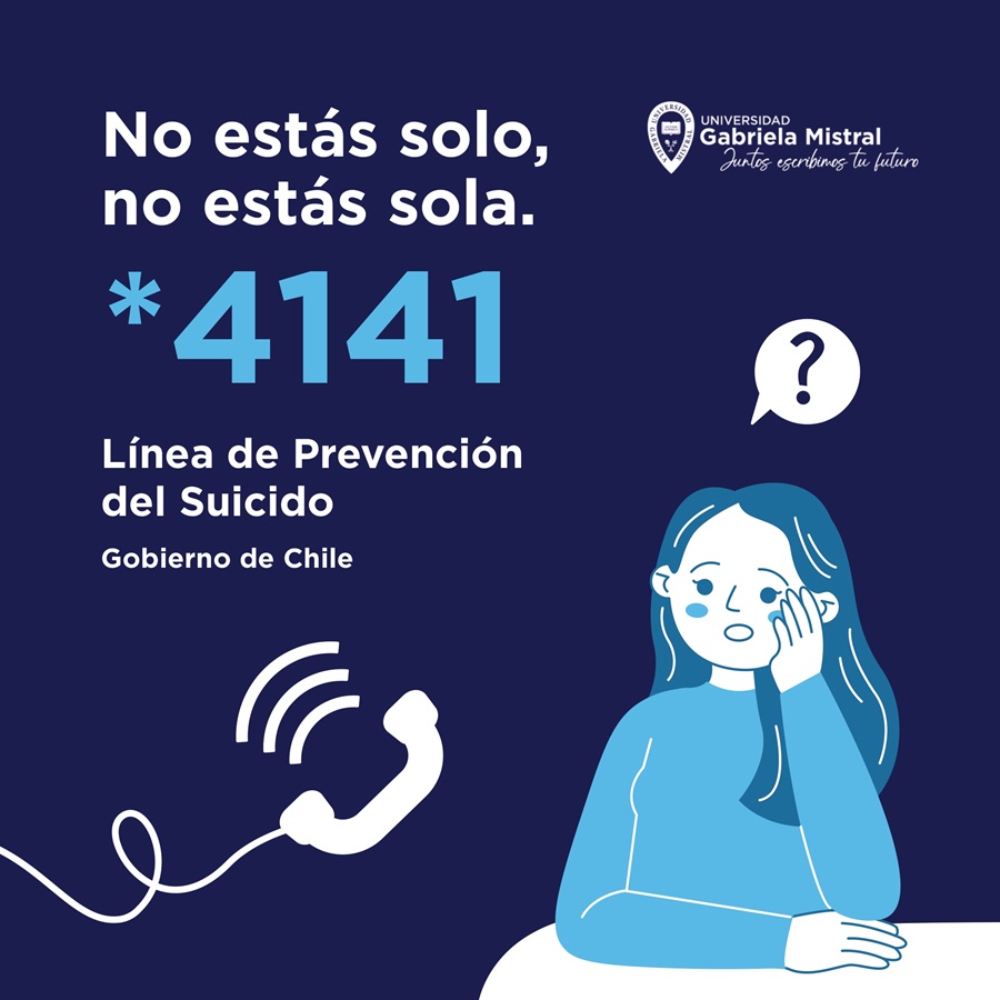 *4141 “No estás solo, no estás sola”: conoce la Línea de Prevención del Suicidio que el Estado dispone para reforzar la salud mental