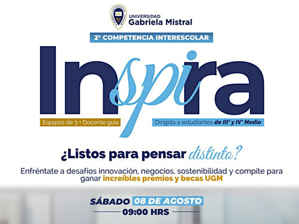 Universidad Gabriela Mistral será sede de INSPIRA 2026: innovación, tecnología y desafíos reales para más de 100 estudiantes de enseñanza media