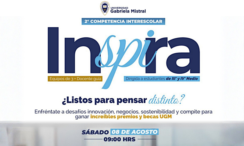 Universidad Gabriela Mistral será sede de INSPIRA 2026: innovación, tecnología y desafíos reales para más de 100 estudiantes de enseñanza media
