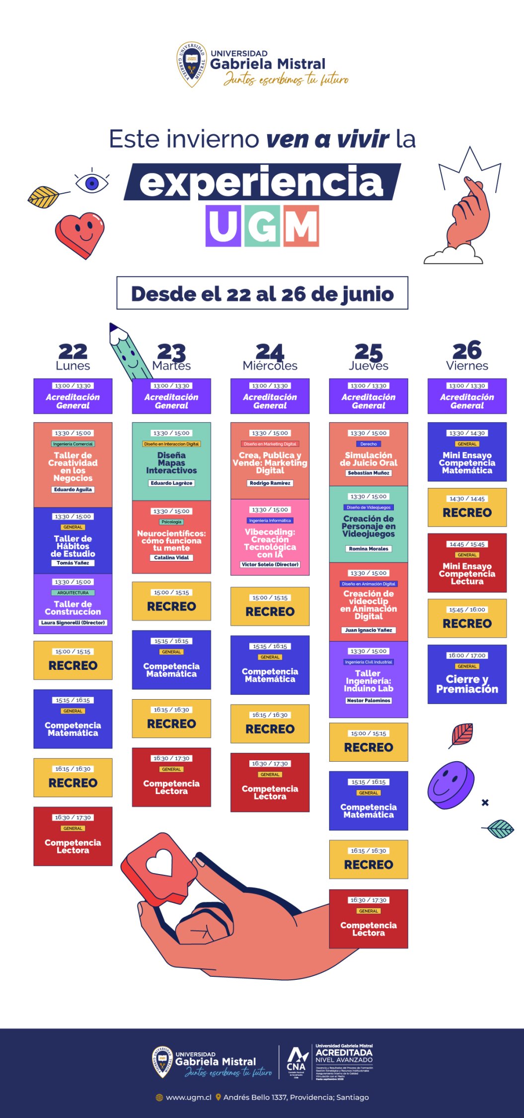 Imagen de la noticia: Del 22 al 26 de junio: ¡Vive la experiencia UGM en la Escuela de Invierno 2026!